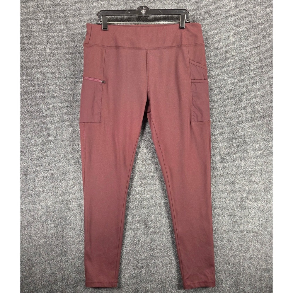 Carhartt Force Fitted Midweight Utility Leggings Womens Large Burgundy Stretch